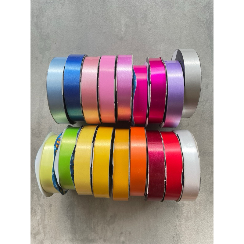 

☑️READY Pita Jepang / Pita Kado / Pita Satin / Pita Kertas Plastik Polos/Pita Hias