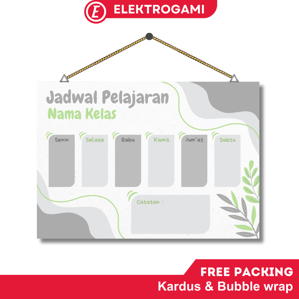

ELEKTROGAMI Poster Jadwal Pelajaran Sekolah Siswa Aesthetic JD04 (Costum)