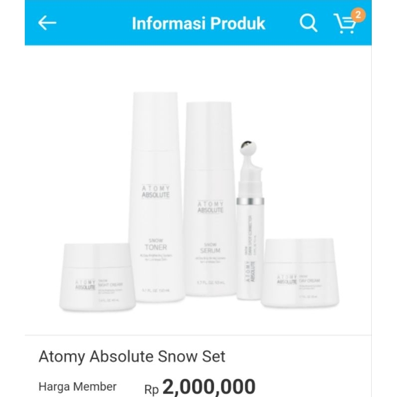 BEST DEAL Preloved Atomy Absolute Snow Set Original 100%  ED 08/25