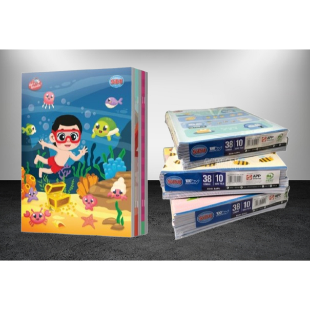 

Buku Tulis SIDU 38 Lembar 1 Pack Buku Sidu Buku 38 lembar Sinar Dunia 10 Pcs