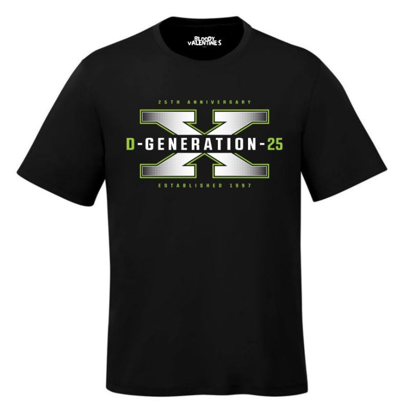 WWE DX D-Generation X 25th Anniversary T-Shirt / Kaos Wrestling Murah WWE NXT IMPACT NJPW AEW