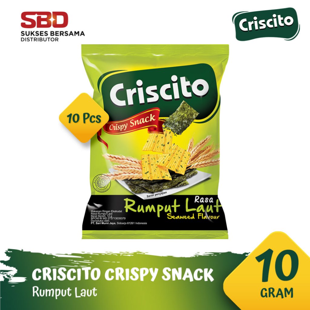 

Criscito Crispy Snack - Rumput Laut 10gr [@ 10 Pcs]