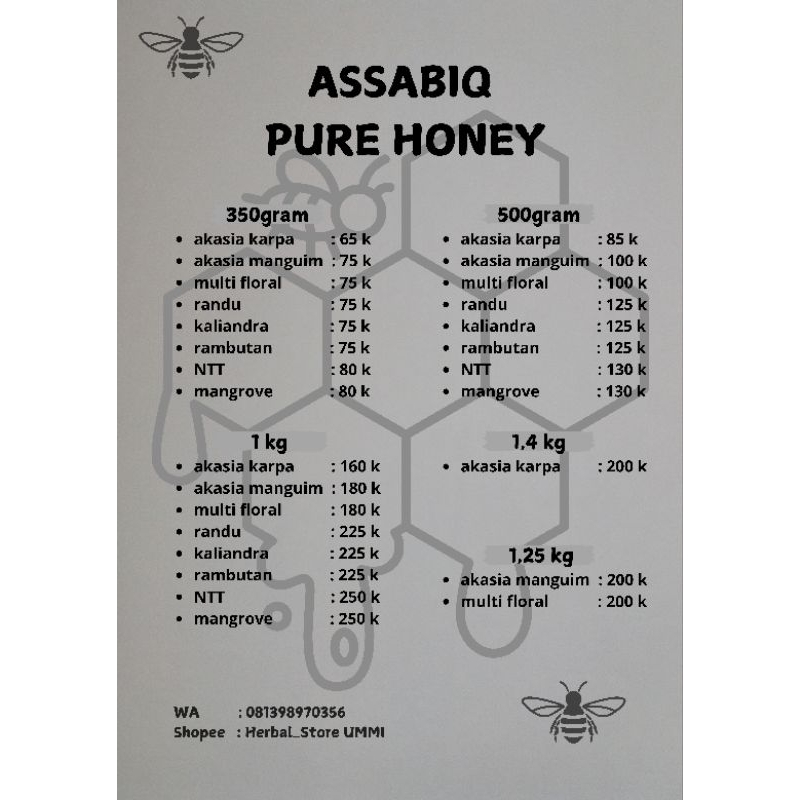 

Assabiq pure Honey (RAW Honey)