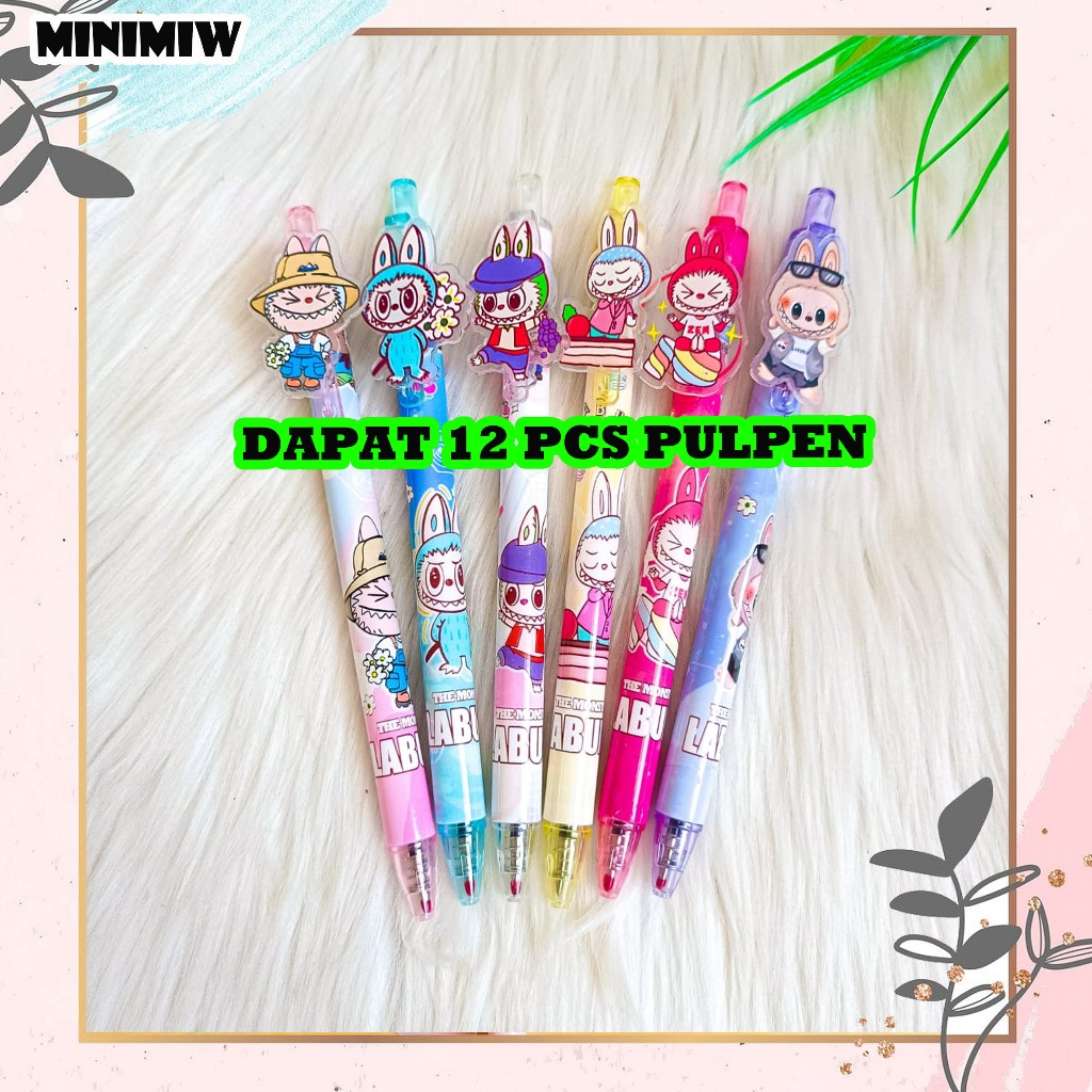 

SELUSIN (12 PCS) PULPEN CETEK KARAKTER LABUBU PC-1522 POPMART THE MONSTER TASTY MACARONS LISA BLACKPINK MECHANICAL MEKANIKAL PEN PENA BOLPEN BOLPOIN LUCU ANAK ALAT TULIS KANTOR SEKOLAH MURAH TERMURAH COD