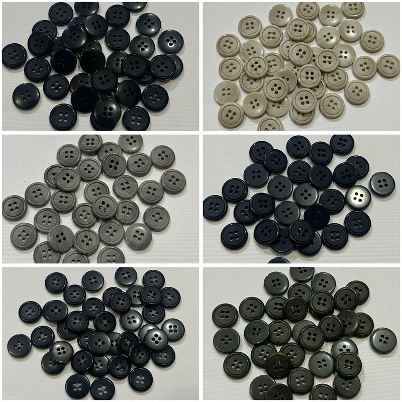 (LUSIN/GROSS) Kancing baju/anak jas/celana cargo anak/motif gradasi/ukuran 24L/1,5cm/15mm