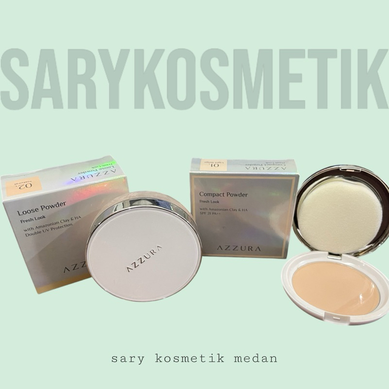 AZZURA COMPACT POWDER BEDAK PADAT - AZZURA LOOSE POWDER BEDAK TABUR