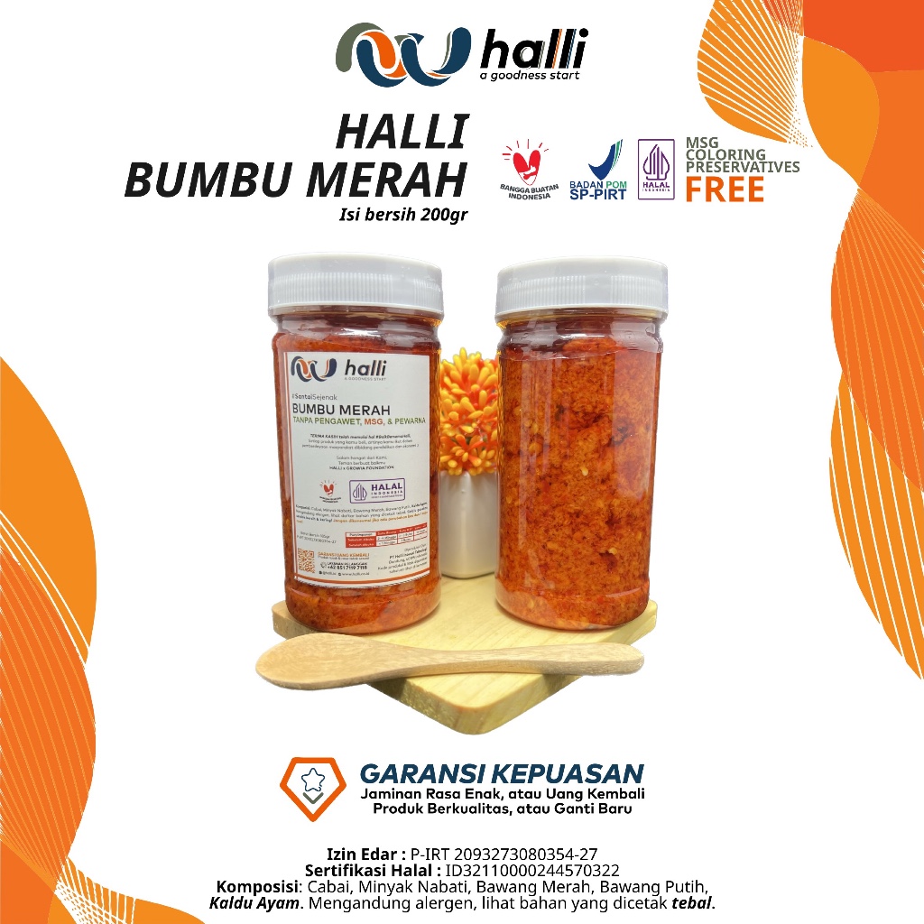 

Halli Bumbu Merah, Bumbu Dasar. Merahnya Bikin Nagih!