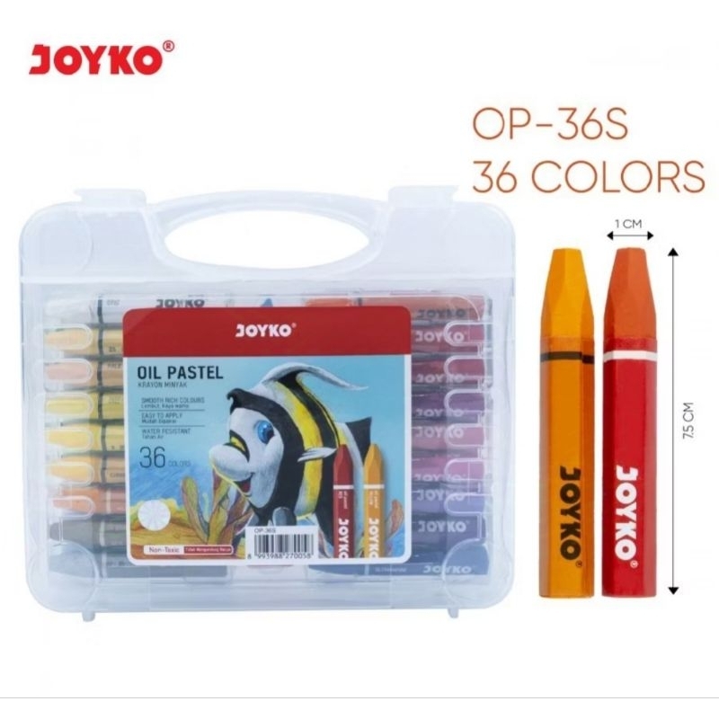 

Crayon Oil Pastel Joyko OP-36S 36 Warna Colors/Krayon Minyak