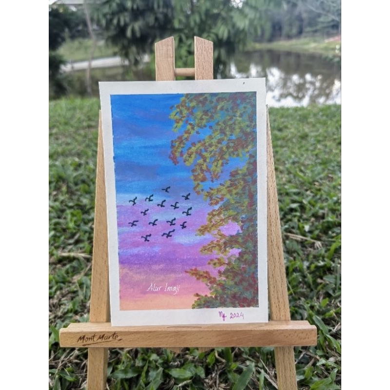 Lukisan Pemandangan Langit Aesthetic