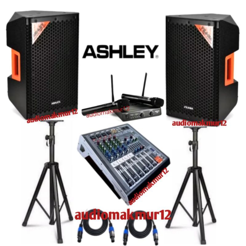 Paket Sound System Ashley Profesional Pasif Milan 10P 10 Inch Komplit Power Mixer Firstclass Dan Mic