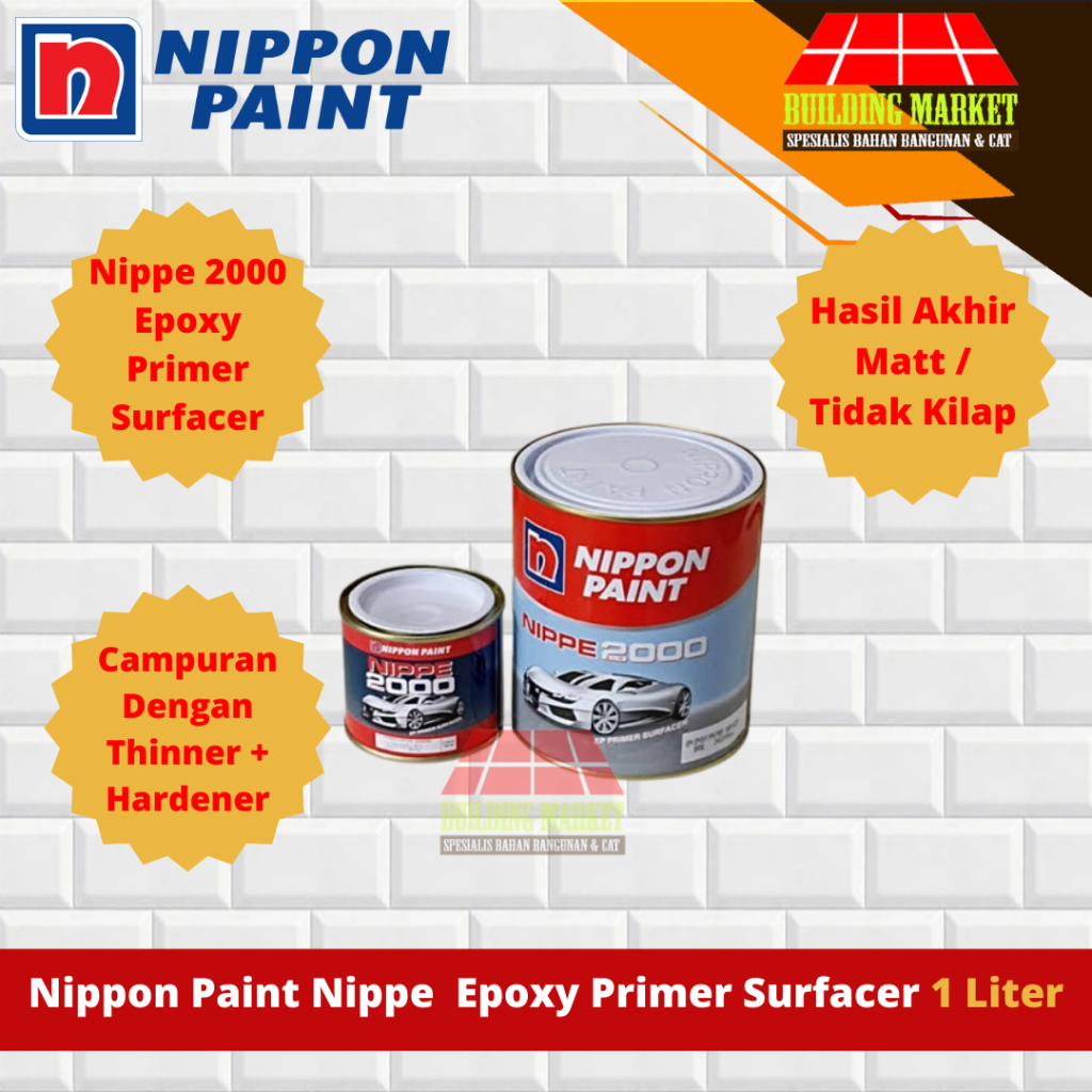 NIPPE EPOXY PRIMER SURFACER CAT DASAR NIPPE 2000 WARNA EPOXY PRIMER SURFACER 1 LITER