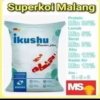 Ikushu 10Kg Pakan Pelet Koi 10 Kg Floating Growth Color Warna Ikan