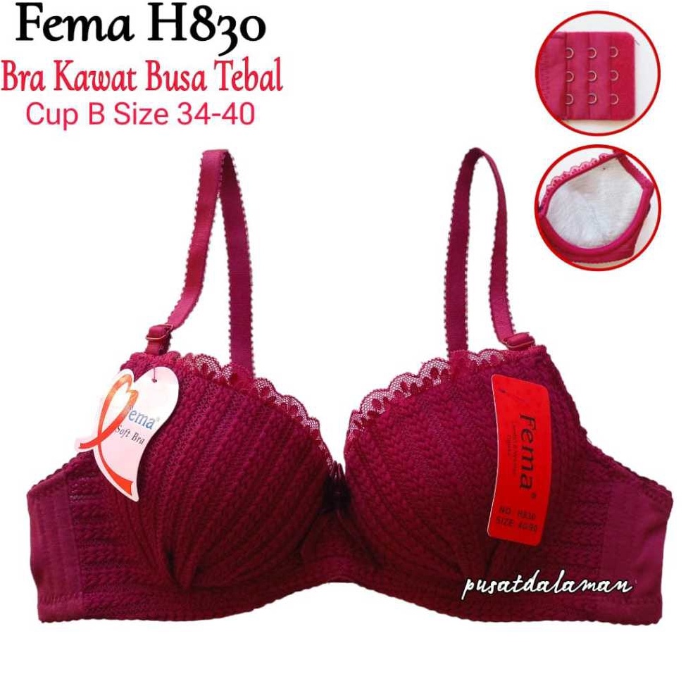 ART C12S FEMA SOFT BRA 233 218 BRA KAWAT PUSH UP BRA CUP SEDANG BUSA TEBAL 344