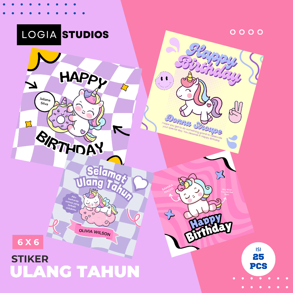 

Stiker Ulang Tahun Unicorn CUSTOM NAMA ANAK FREE DESIGN