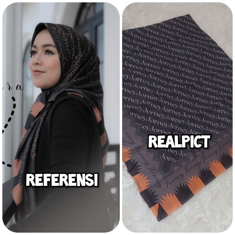 NUANSA HITAM hijab segiempat denay voal motif semarang