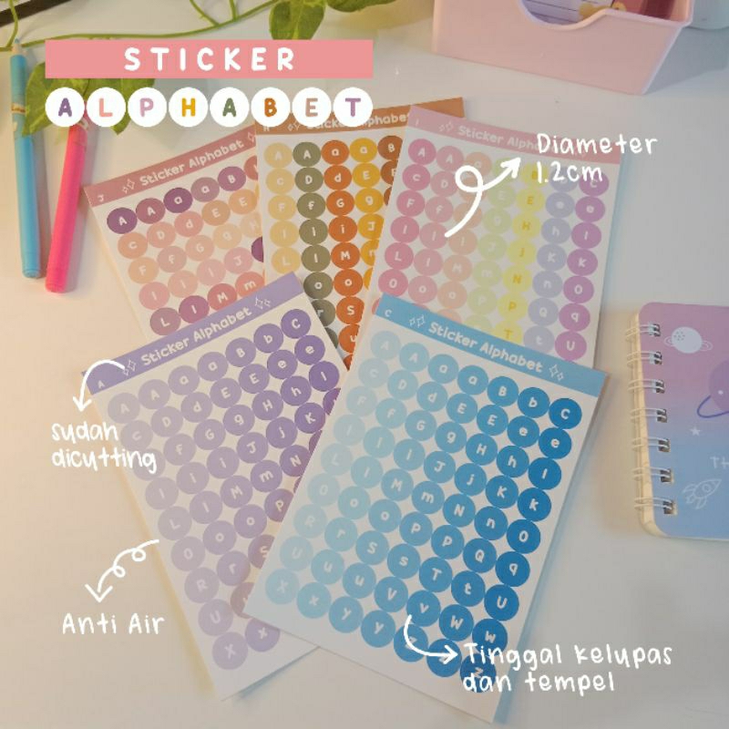 

Sticker Alphabet / Aesthetic Scrapbooking Journal / Sticker DIY Planner