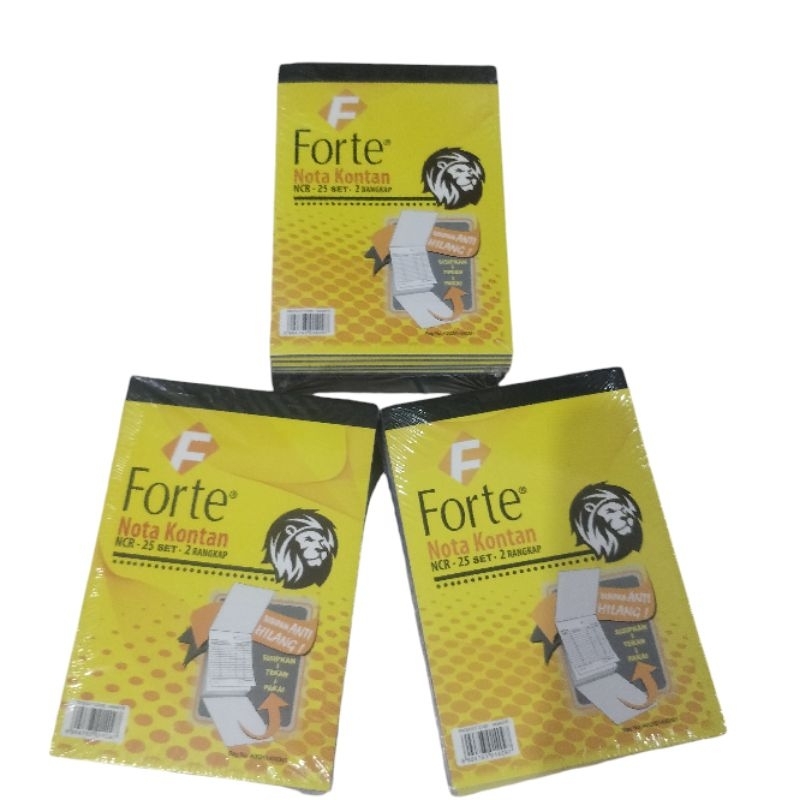 

[ harga grosir ] 1pak 10 buku nota ncr K-2 forte / nota rangkap 2 merk forte
