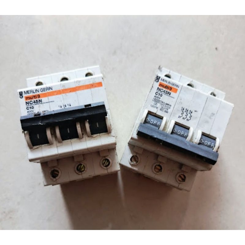 MCB 3phase Merlin gerin nc45n 10a