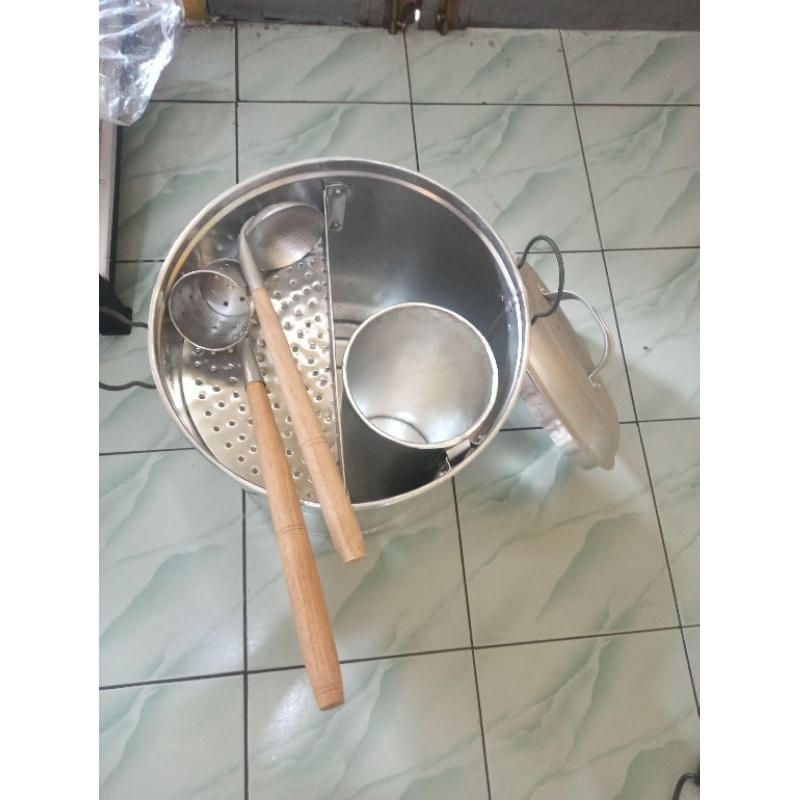 Dandang Bakso/buleng bakso set alumunium 33cmx38cm