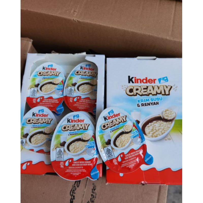 

KINDER CREAMY l KINDER JOY / coklat krim susu dengan kruspy beras