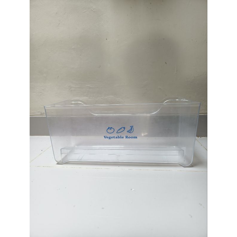 rak akrilik tempat sayur kulkas aqua 2 pintu second