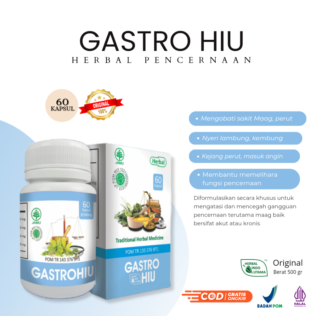 GASTRO HIU kapsul obat herbal maag gerd GASTRO HIU
