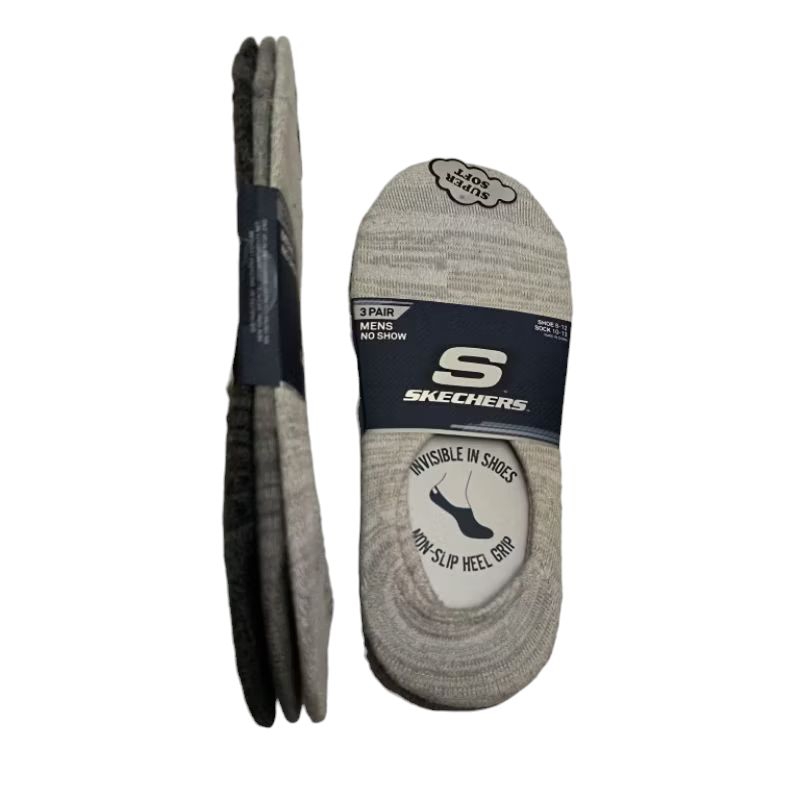 SKECHERS MEN HIDDEN SOCKS 3pcs Kaos Kaki Slip On Dewasa Original