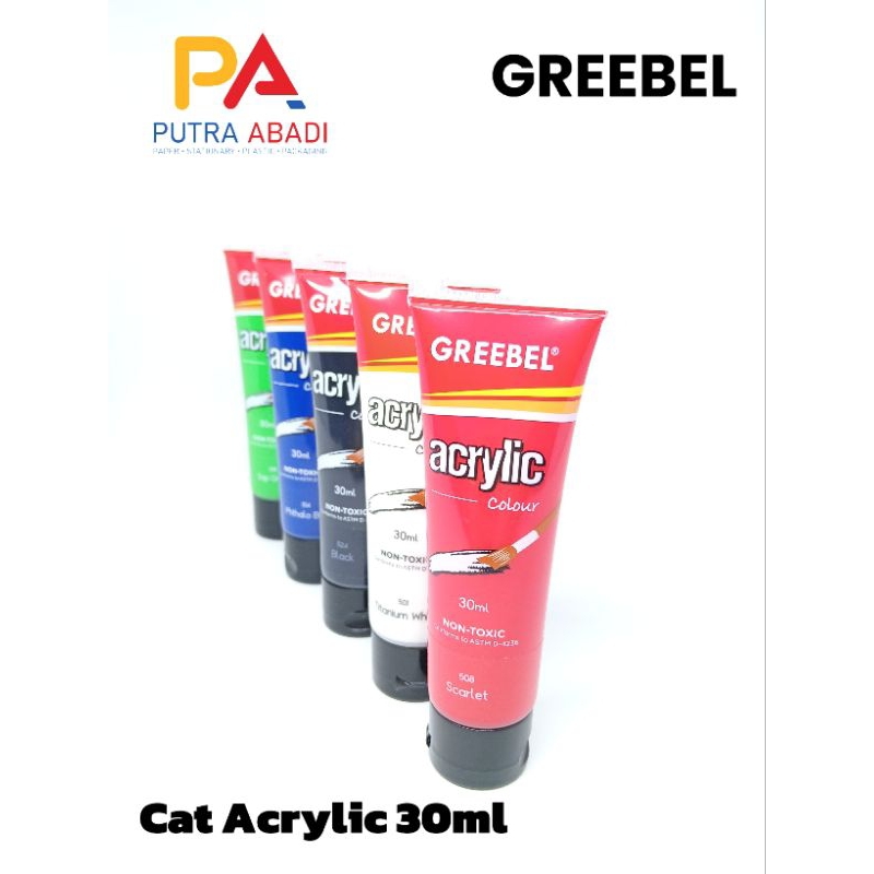 

Cat Akrilik Grebeel 30ml Cat Acrylic Greebel Cat Lukis Kanvas Tube