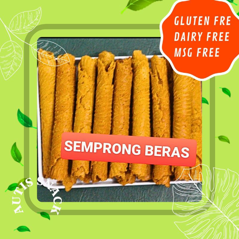 

KUE SEMPRONG AREN non telur, AUTIS FOODS, GLUTEN FREE/ DAIRY FREE/ MSG FREE / SNACK AUTISME