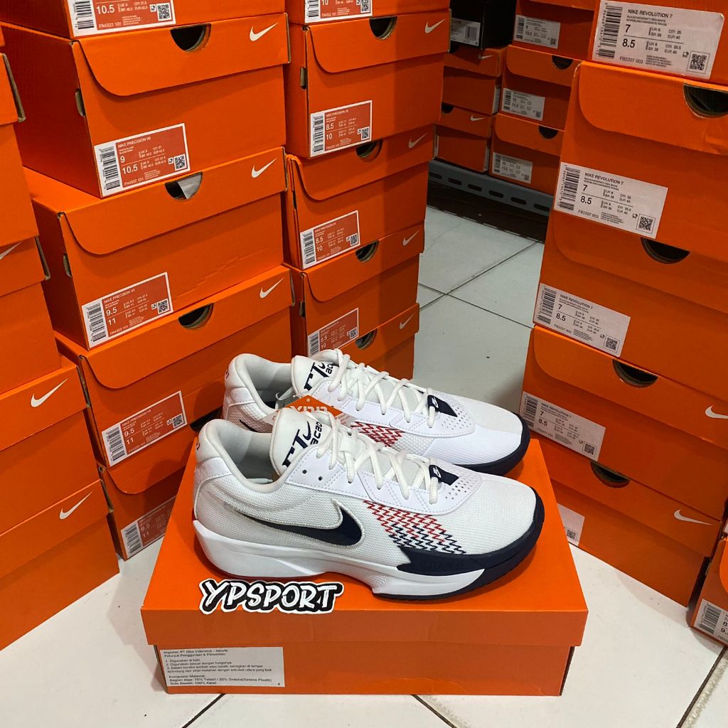 Sepatu Basket Nike Air Zoom G.T. Cut Academy EP white obsidian sport red FB2598-104 Original BNIB