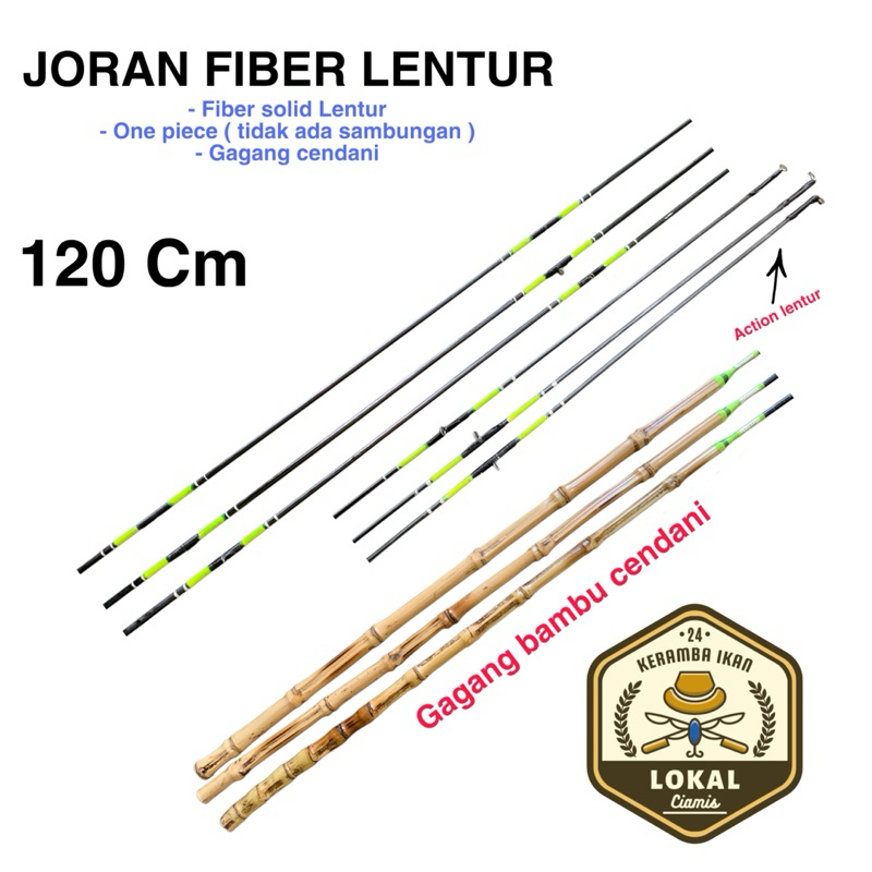 JORAN FIBER LENTUR CENDANI 120CM | JORAN PANCING BAMBU CENDANI LENTUR COCOK UNTUK MANCING IKAN IKAN 