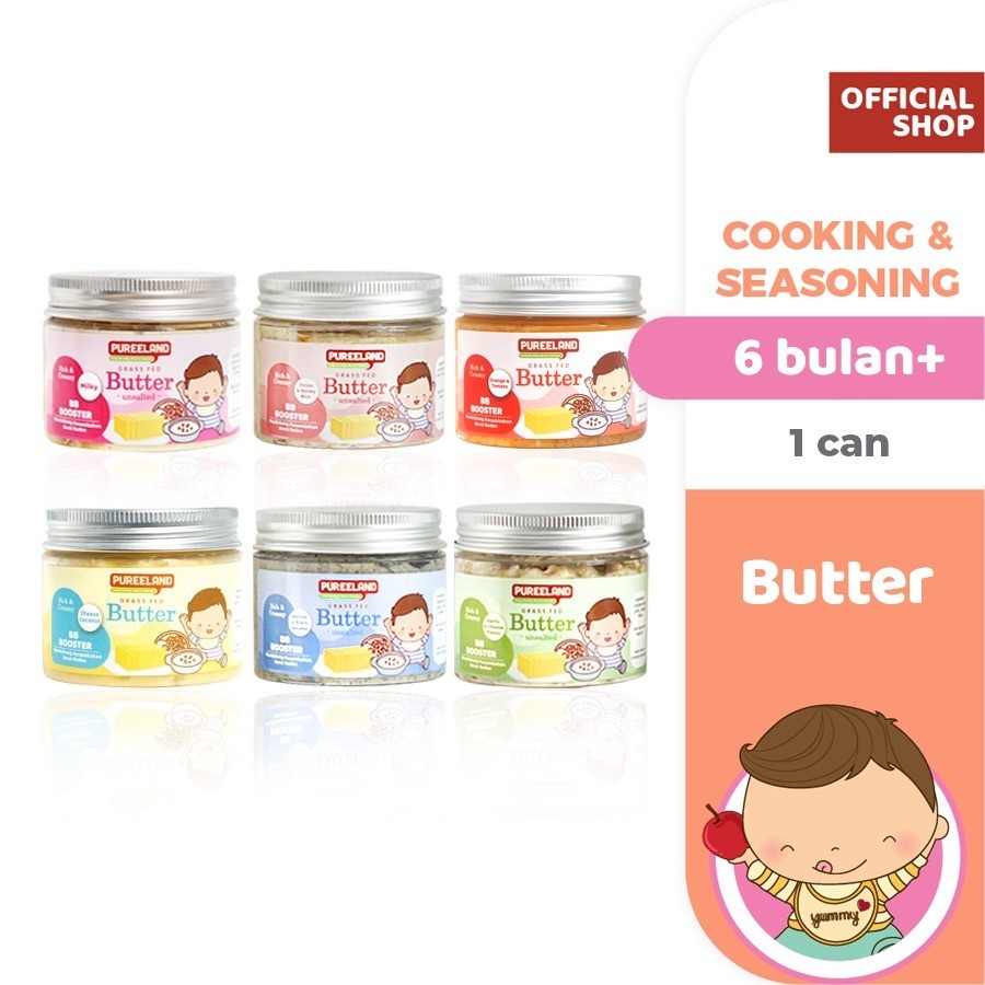 

Pureeland Butter MPASI BB Booster / Grass Fed Butter / Mendukung Berat Badan Bayi/ Bumbu Masak MPASI / Bahan MPASI