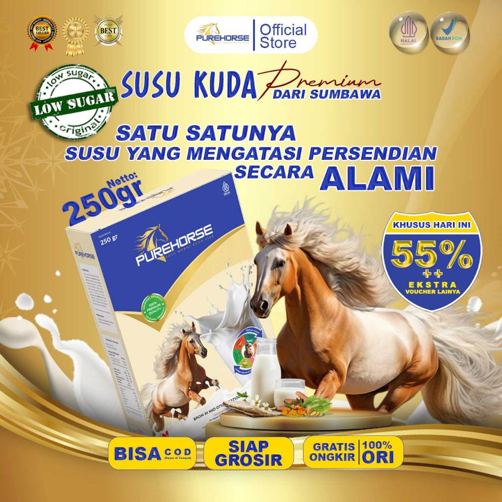 

Purehorse Susu Kuda 100% Original Dari Sumbawa Kemasan 250gr