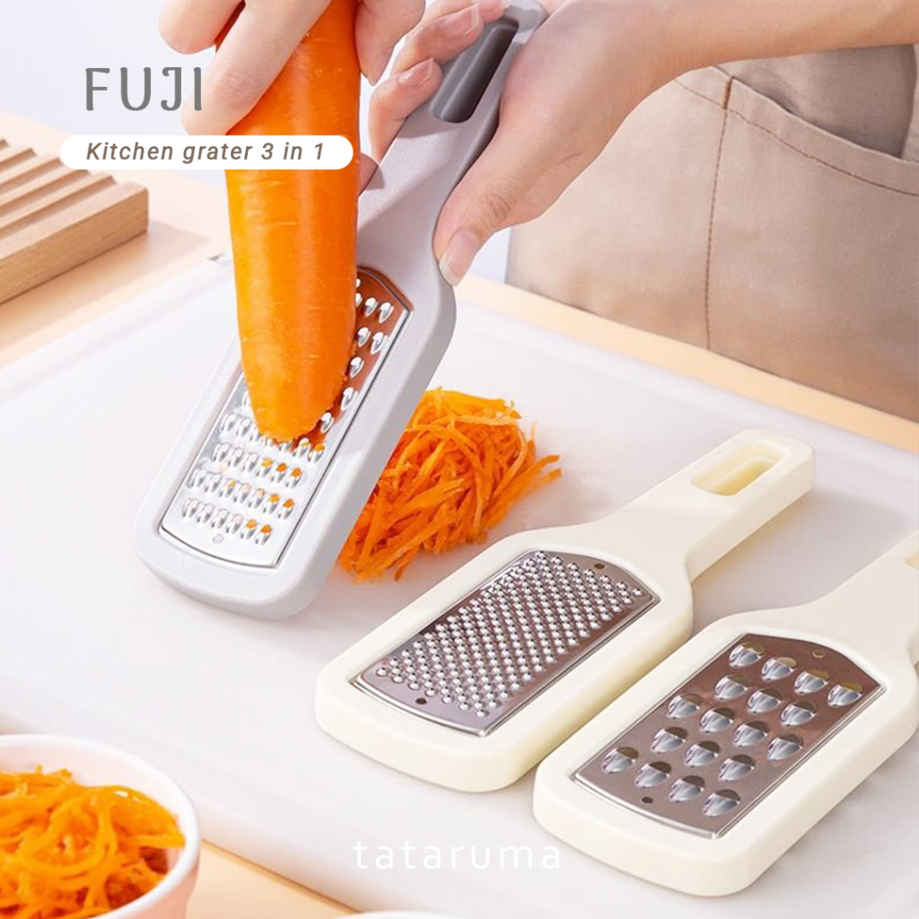 TATARUMA Fuji - Grater Parutan 3 in 1 Sayur Bawang Stainless 304 Multifungsi