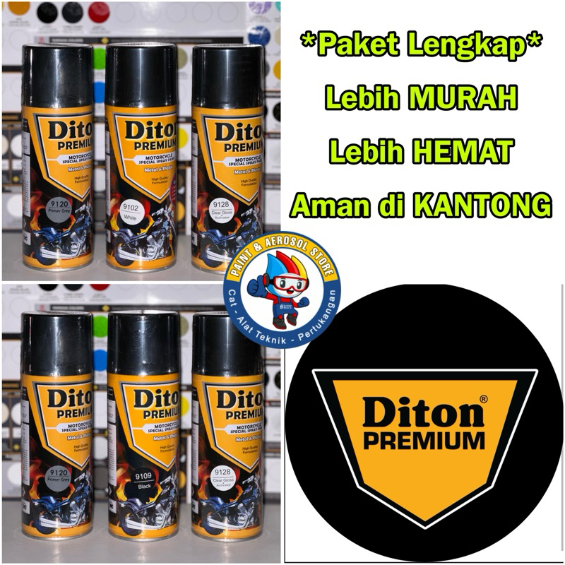 Paket Lengkap Pilok Pilox Pylox Diton Premium White Black Silver Gold Metallic Candy Tone