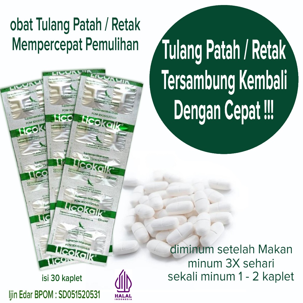 Best Seller Vitamin Obat Patah Tulang Penyambung Tulang Patah Menambal Tulang Retak  Memadatkan Tula