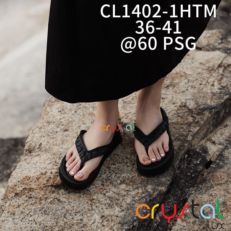 Sandal Jepit Wedges | Sandal Wedges | Sandal Jepit Jelly Wanita | CL1402-1HTM
