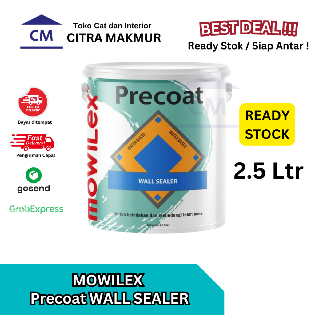 MOWILEX PRECOAT WALL SEALER - 2.5 Liter (Sealer/Primer Mowilex)