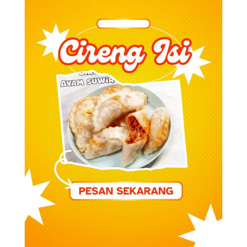 

Cireng isi ayam suwir pedas manis 10pcs/pack