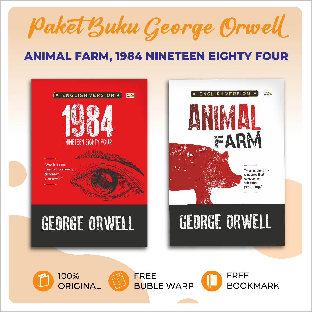 Paket Special Novel Animal Farm Dan 1984 George Orwell English Version