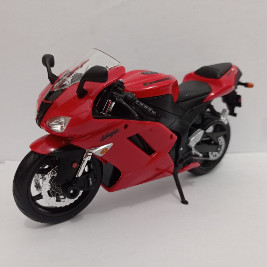 Diecast motor Kawasaki Ninja ZX 6R Maisto 1:12 miniatur motor sport harga murah