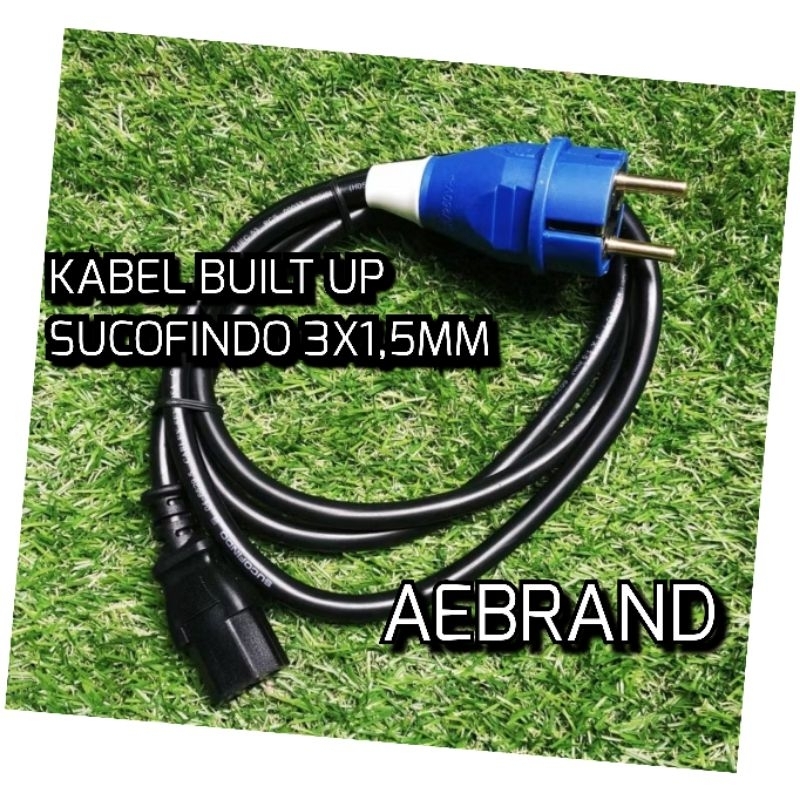 AEBRAND KABEL POWER BUILT UP AMPLIFIER SUCOFINDO 3X1,5MM SERABUT SNI MAX 16A - KABEL POWER CPU KOMPU