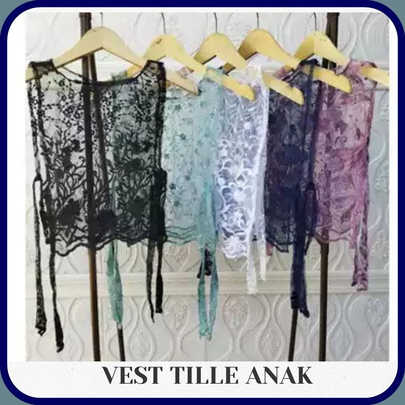 Outerwear ROMPI Outer Rompi Perempuan Korean Style VEST TILLE ANAK Tile Tali Usia 2 3 tahun Atasan B