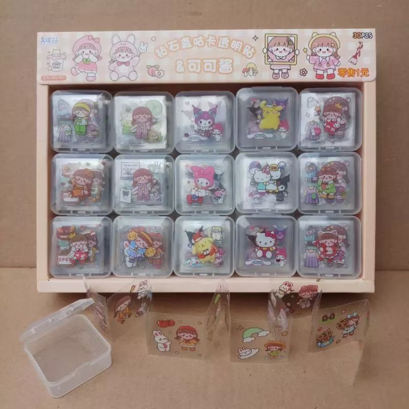 Stiker Momo and Friends BOX Mika / Stiker Mainan Anak Momo / Stiker Lucu Momo And Friend BOX Mika