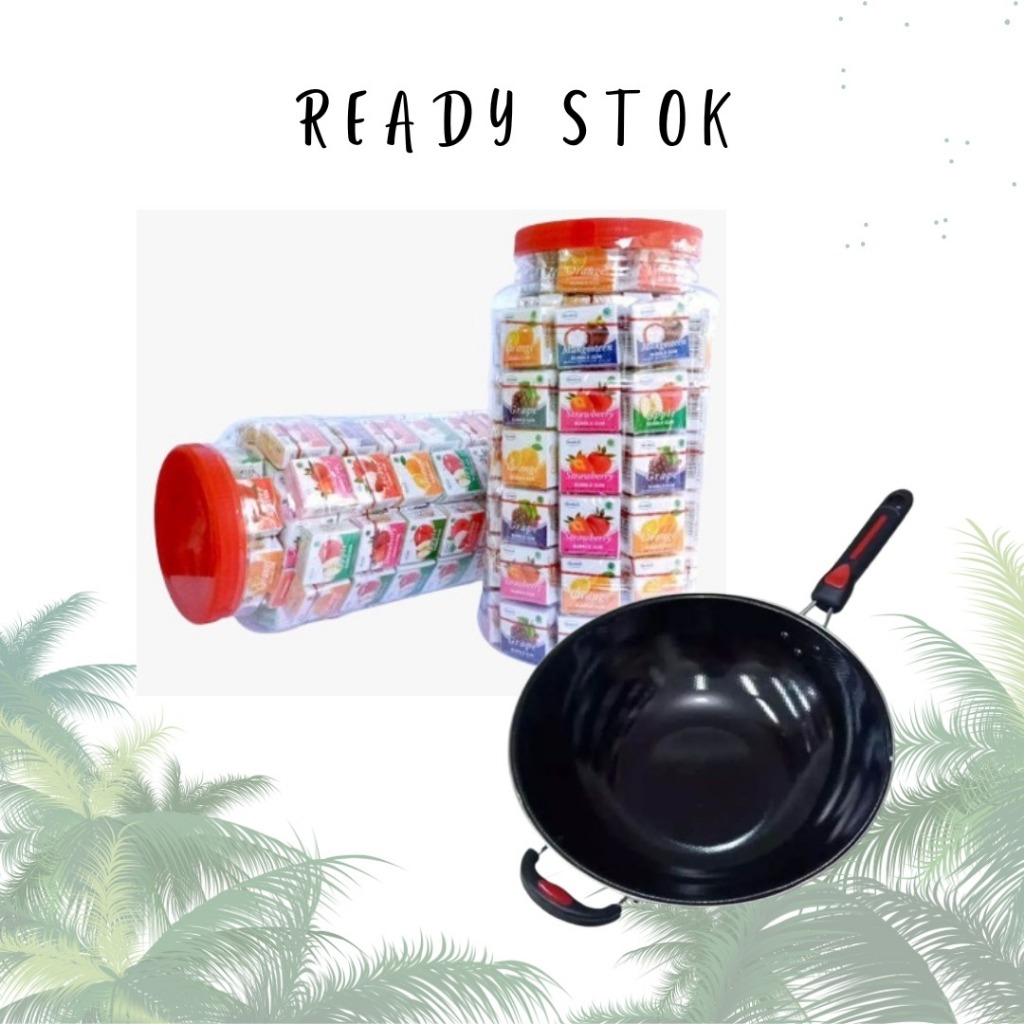 

Mini Ball Permen Karet Aneka Rasa 1 Toples isi 157pcs + 1 Wajan Enamel Gagang Anti Lengket