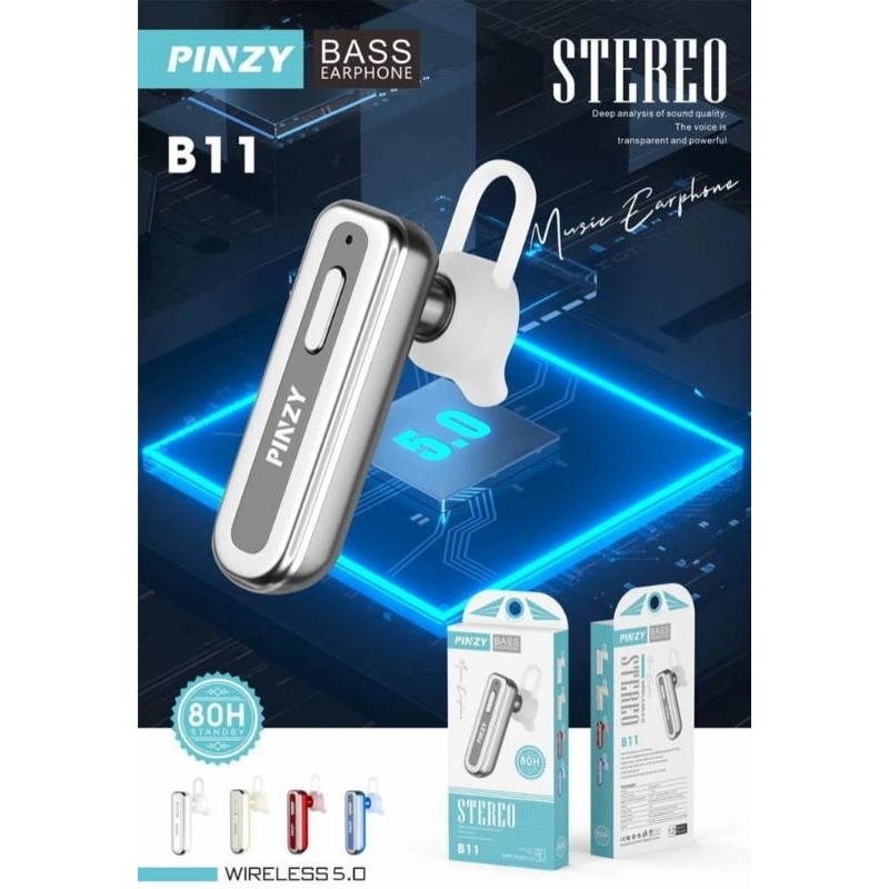 Headset bluetooth pinzy streo suara jernih