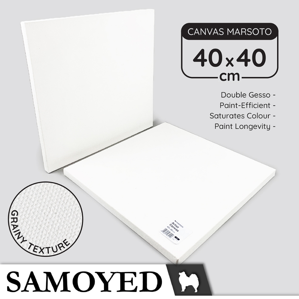 

Kanvas Lukis / Artist Canvas Board / Panel 40 x 40 cm Marsoto Samoyed ACVS-MS-4040