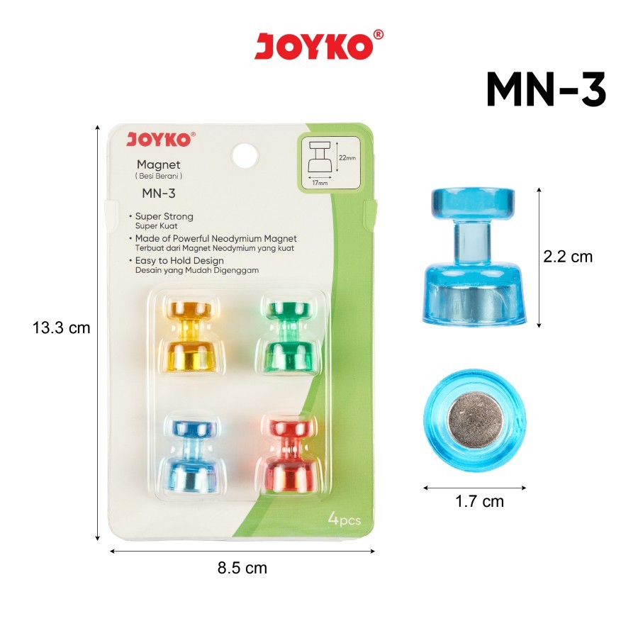 

MAGNET BESI BERANI JOYKO MN-3 ISI 4PCS TERMURAH