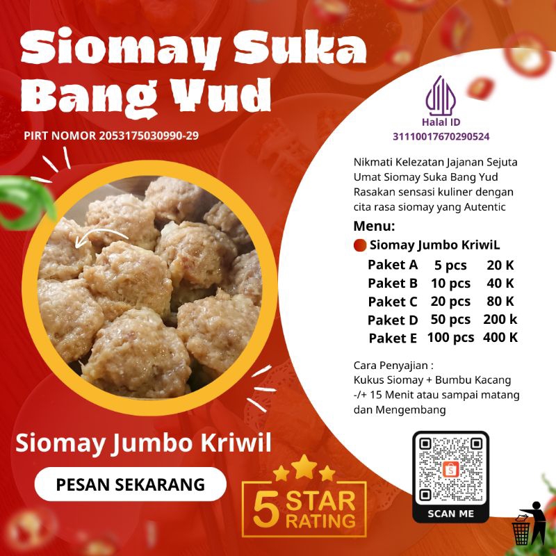 

Siomay Jumbo | Siomay Suka Bang Yud | Siomay Kribo Rawamangun