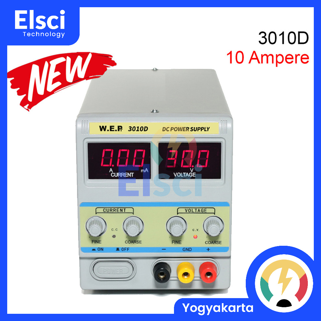 WEP 3010D-III DC Power Supply Adjustable 30V 10A 300W Compact